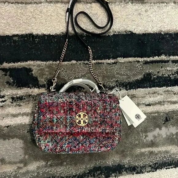 NWT Multicolor Tweed Tory Burch Purse - Picture 6 of 10